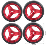 1/18 Drift Tires for LDRC RC Cars – 32×32mm Slicks, Metal Hubs, 4mm Hex (4PCS)