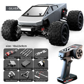 JJRC C8811 1/20 Scale RC Car - RTR Brushless Motor 4WD 40km/h High Speed Off-Road Climbing Truck w/ LED, Black/Red