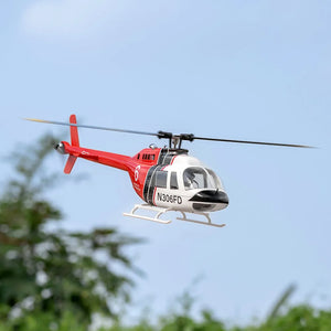 FLY WING Bell-206 V3 RC GPS RC helicopter 450L size Fuselages with H1 Flight Controller - Makerfire