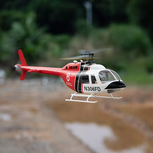 FLY WING Bell-206 V3 RC GPS RC helicopter 450L size Fuselages with H1 Flight Controller - Makerfire