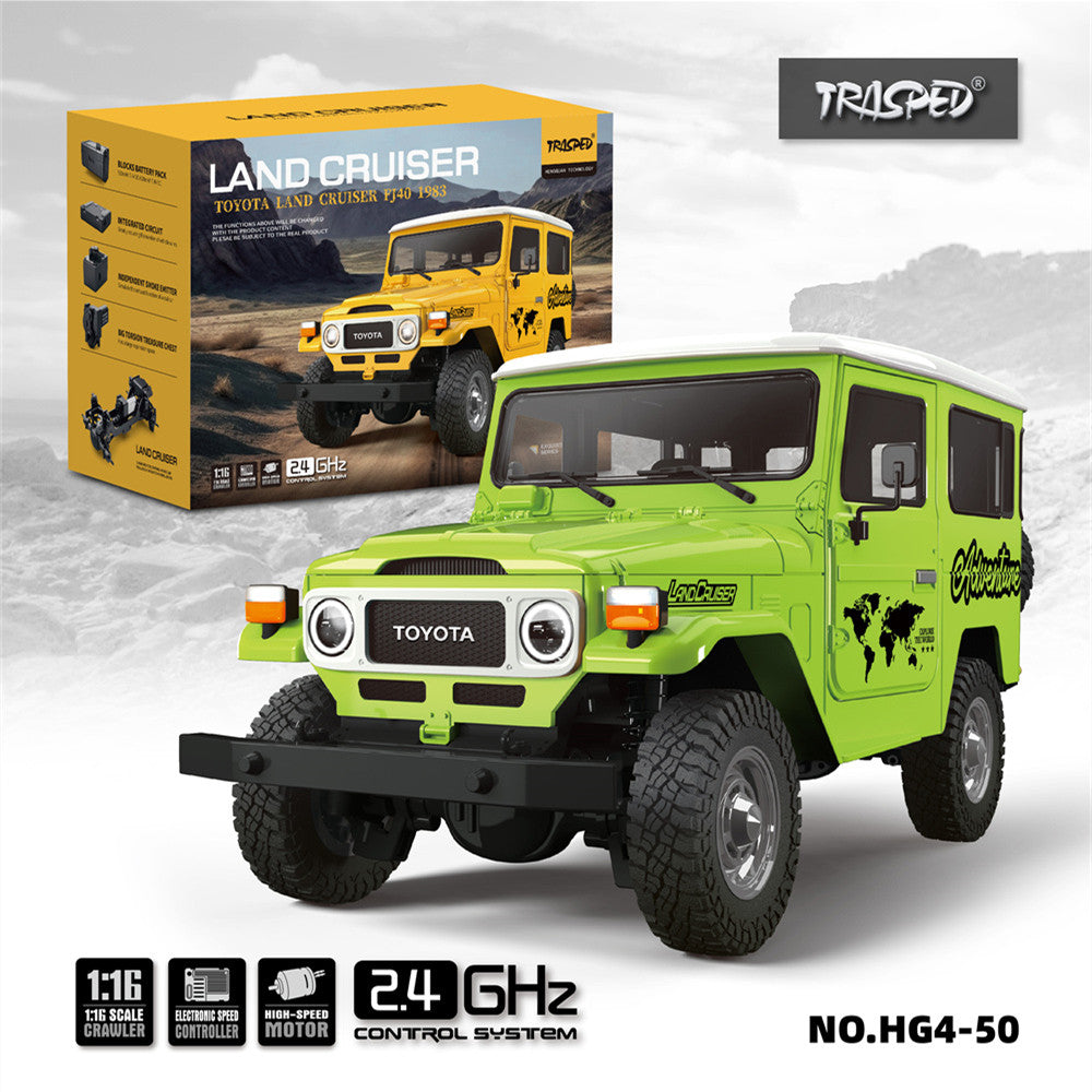 HGRC HG4-50 1/16 Scale Toyota FJ40 Licensed Full Proportional RTR 4WD RC Rock Crawler with LED & Sound