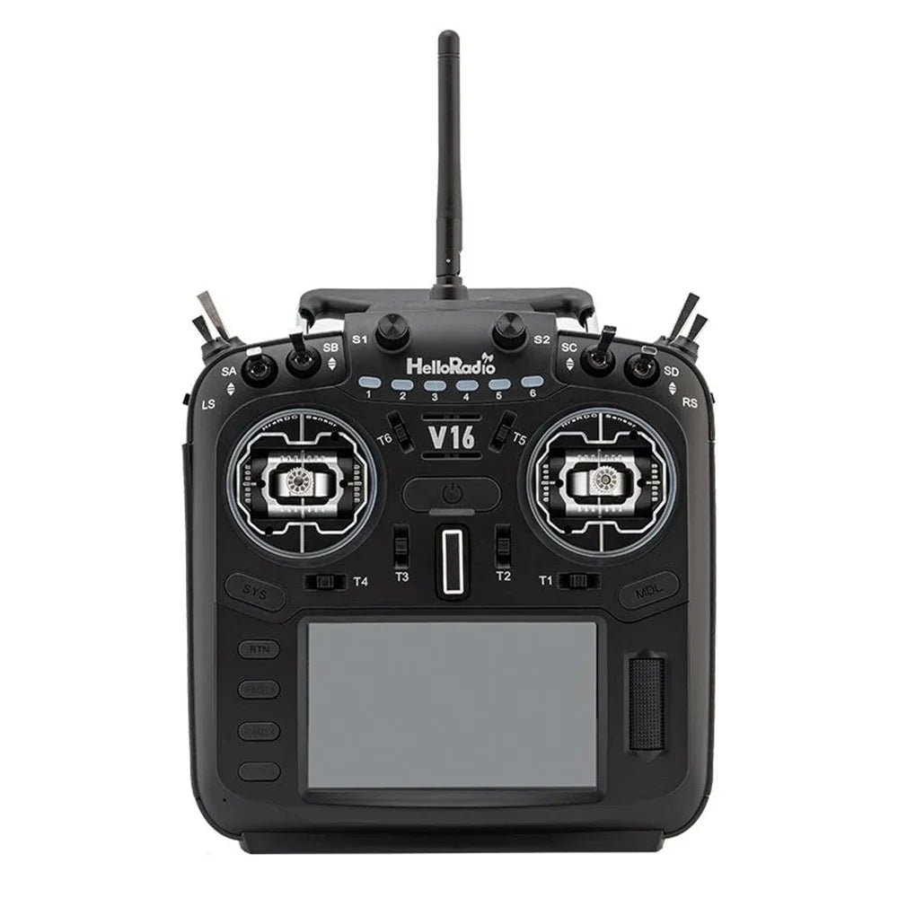 HelloRadioSky V16R MAX R9 FPV Radio – Built-in 1W ELRS/4-in-1, CNC Metal Gimbal, Mode 2, 4.3" Touch Screen