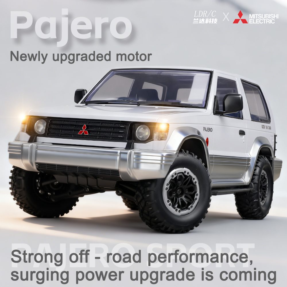LDRC LD1297S 1/14 Mitsubishi Pajero Licensed RC Car β 2-Speed Gearbox, 4WD Off-Road SUV, 380 Motor, 15km/h, 7.4V 1500mAh Battery