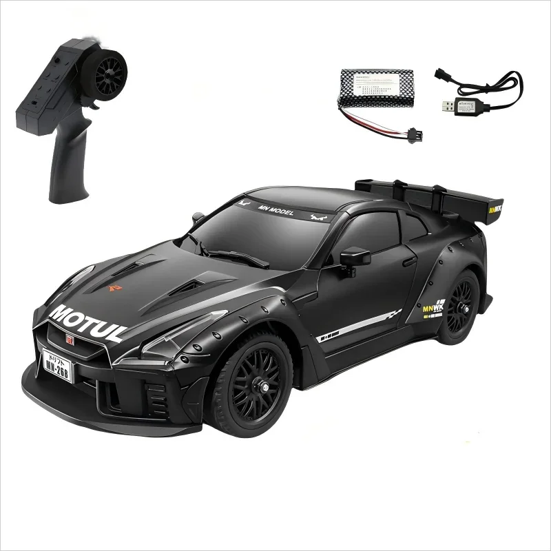 MNRC MN268 Schaal 1:16 Dual Tyre 2-Speed Gyroscoop Controle Drift RC Auto met LED-verlichting