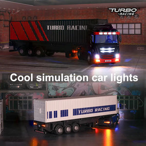Turbo Racing 1:76 C50 Remote Control Semi Truck Trailer RC Truck - Makerfire