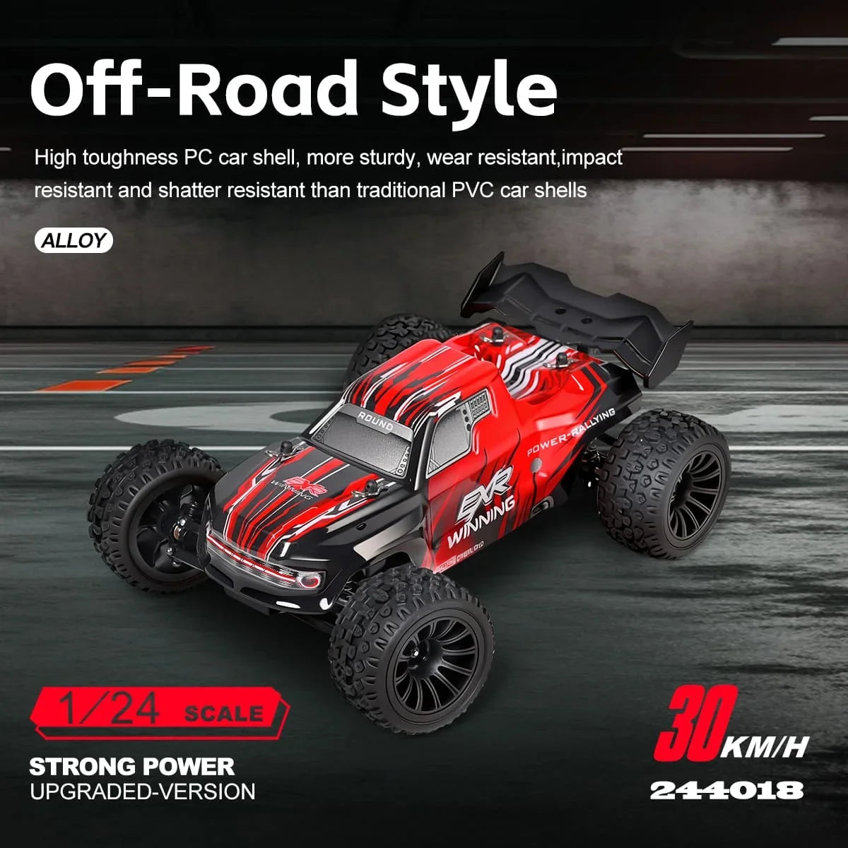 WLTOYS 244018 1/24 スケール オフロード RTR 電動 2WD RC モンスター トラック (3 スピード付き)