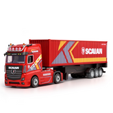 WLTOYS XK 6408 1/64 4WD RC Semi Truck – RTR Totalmente Proporcional com Trailer & LED