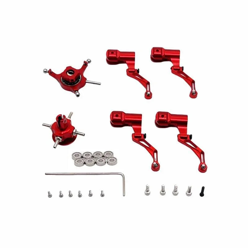 WLtoys K124/K170 Helicopter Parts – Metal Upgrade Swashplate, Rotor Head, Blade Grips