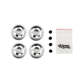WPL 1/16 Metal Wheels (4PCS) - Silver/Black, Optional Tires