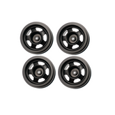 Roues métalliques WPL 1/16 (4pcs) - argent/noir, pneus facultatifs