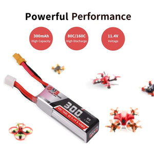 gaoneng-11-4v-300mah-3s-hv-lipo-battery-80c-160c-with-xt30-connector-for-fpv-racing-drones-features
