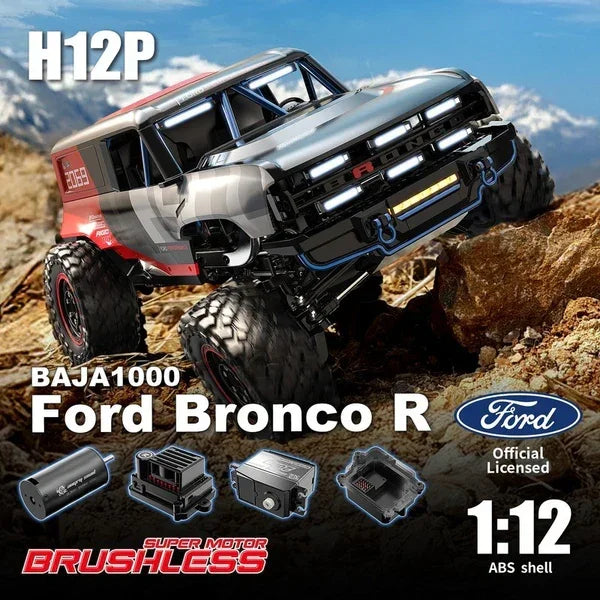 MJX Hyper Go H12P Ford Bronco Baja 1000 Edition gelicentieerde 1/12 off-road 4WD borstelloze RC Rock Crawler