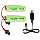 Rc Car Battery - 2 Pack 500mah Batteries 3.7V Li-ion Rechargeable for Double Sided Rc Stunt Car RC Trucks Small RC Boat Remote Control Toy Cars