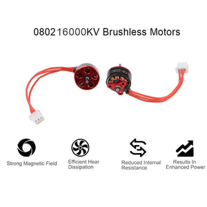 4pcs Happymodel 1-2S SE0802 16000KV/19000KV/22000KV/25000KV Brushless Motors Micro Drone Motor - Makerfire