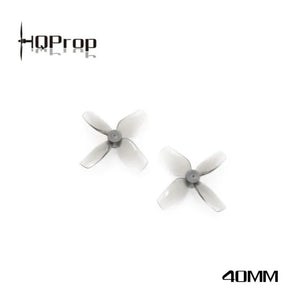 HQProp Micro Whoop Prop 40MMX4 Grey (2CW+2CCW)-Poly Carbonate(Pack of 8) - Makerfire