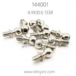 WLTOYS 144001 Parts 1338-Ball Head Screw 4.9X10.6(Pack of 10) - Makerfire