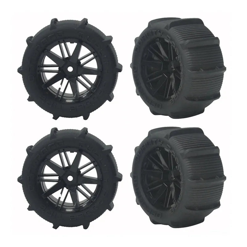 80mm Snow Sand Tires Wheels for Wltoys 1/14 1/16 144010 104001 124016 124017 RC Car(Pack of 4) - Makerfire