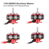 4pcs Happymodel EX1103 8000KV 1.5mm 2-3s/EX1103 12000KV 1.5mm 1-2S Micro Drone Motor