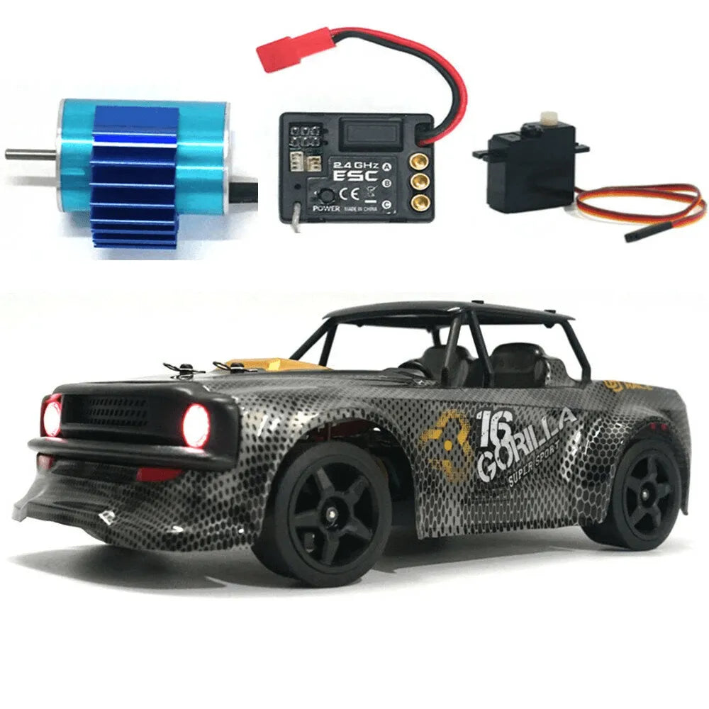 SG Brand SG 1604PRO 1/16 2.4G 30km/h High-speed Drift Car brushless version Grey gold Color - Makerfire