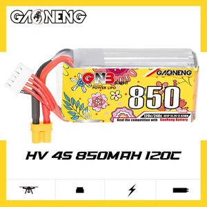 GAONENG GNB LiHV 4S 15.2V 850mAh 120C XT30 LiPo Battery - Makerfire