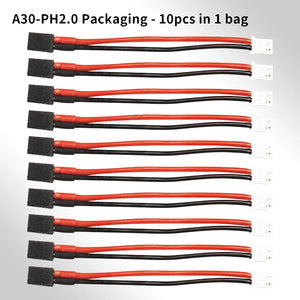 GAONENG/GNB A30 Female to PH2.0 Male 60mm Adapter for Charger(Pack of 10) - Makerfire