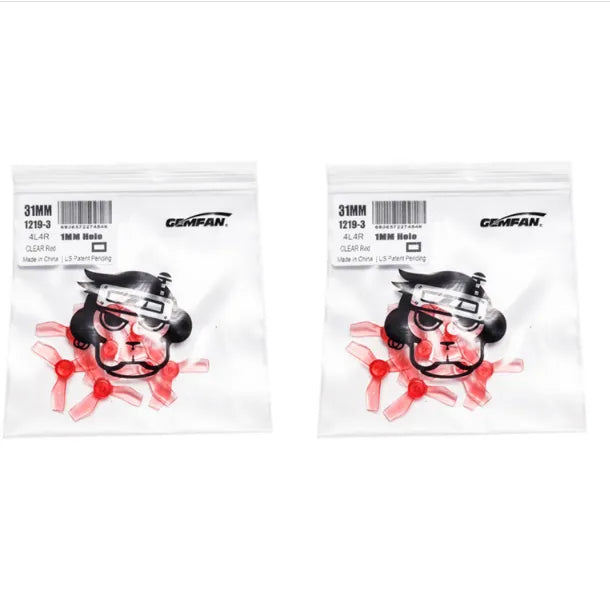 Gemfan 1219-3 31mm 3-Blade Whoop Propeller 1mm Shaft for Happymodel Mobula6 Mobul6 HD - Makerfire