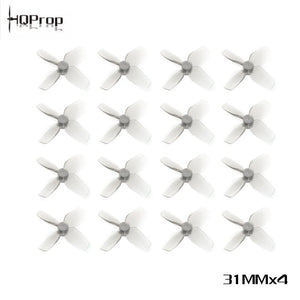 HQProp 31mm 1.22inch Hole 4-Blade PC Propeller 1mm (Pack of 16) - Makerfire