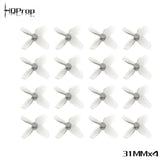 HQProp 31mm 1.22inch Hole 4-Blade PC Propeller 1mm (Pack of 16) - Makerfire