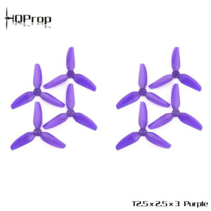 HQProp T2.5X2.5X3 3-blade 2.5Inch Poly Carbonate Propeller 4CW+4CCW(8pcs) - Makerfire