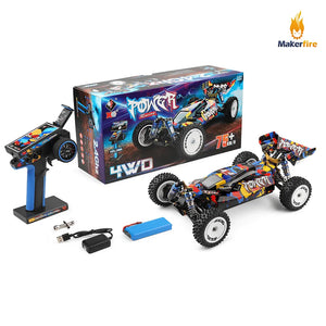 WLTOYS 124007 75km/h 2.4G 1/12 4WD RC Racing Car Brushless Car High Speed Off-road Remote Control Drift Car - Makerfire