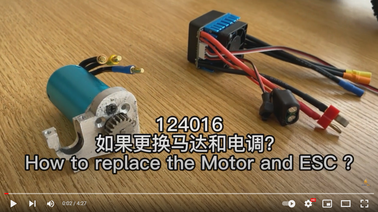 How to Replace New Motor & ESC of Wltoys 124016 & 124017 Upgraded - Makerfire