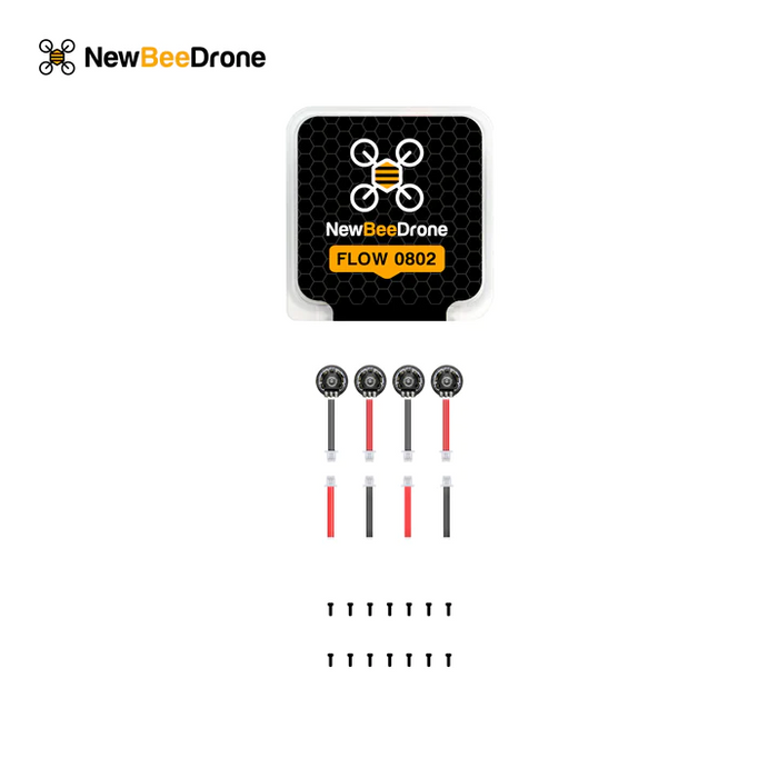 NewBeeDrone Flow 0802 Dual Ball Bearing Whoop motor 27000kv (Pack of 4) - Makerfire