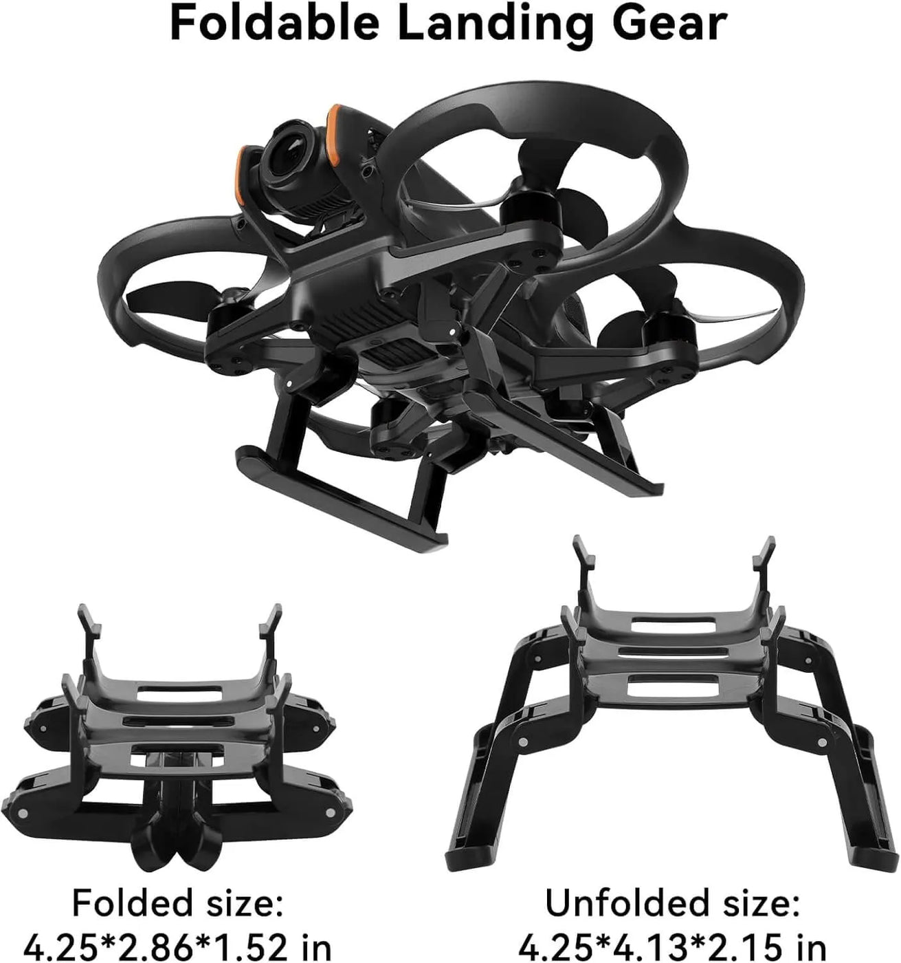 Landing Gear for DJI Avata 2, FPVERA Foldable Extended Landing Legs