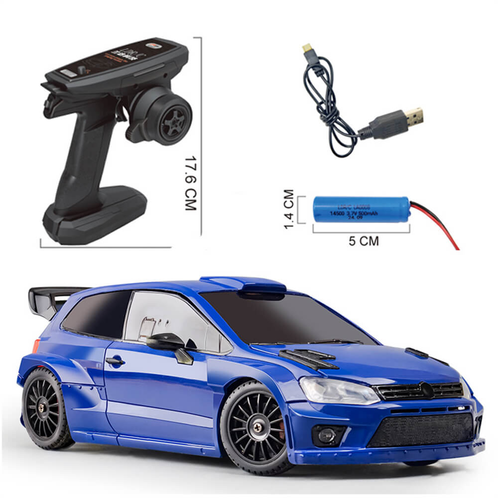 LDRC 2801 RC Drift Car RTR 1:28 4WD POLO R Model with LED Lights Full Proportional On-Road Racing