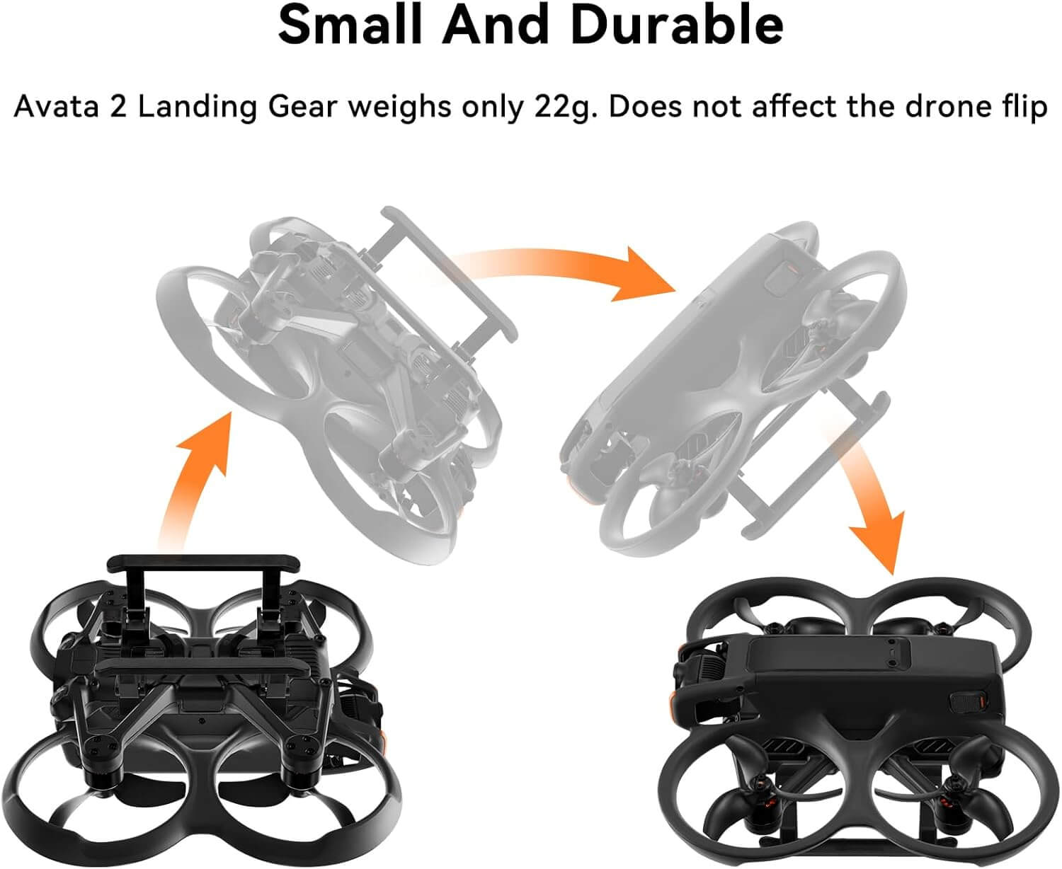 Landing Gear for DJI Avata 2, FPVERA Foldable Extended Landing Legs Protector Kit for DJI AVATA 2 Drone Accessories