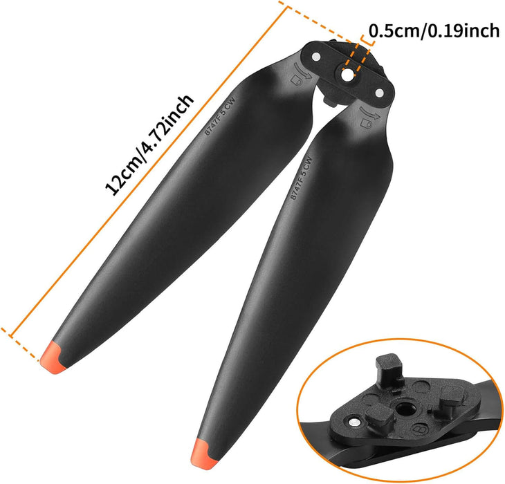 Crazepony DJI Air 3 Propellers Blades Compatible with DJI AIR 3 Drone Accessories Low-Noise Propeller Wings Replacement Accessories (2 Pair Propellers)