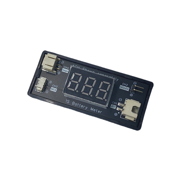 4-in-1 1S LiPo Baattery Voltage Meter Compatible for LiFe, LiPo, Li-HV Batteries