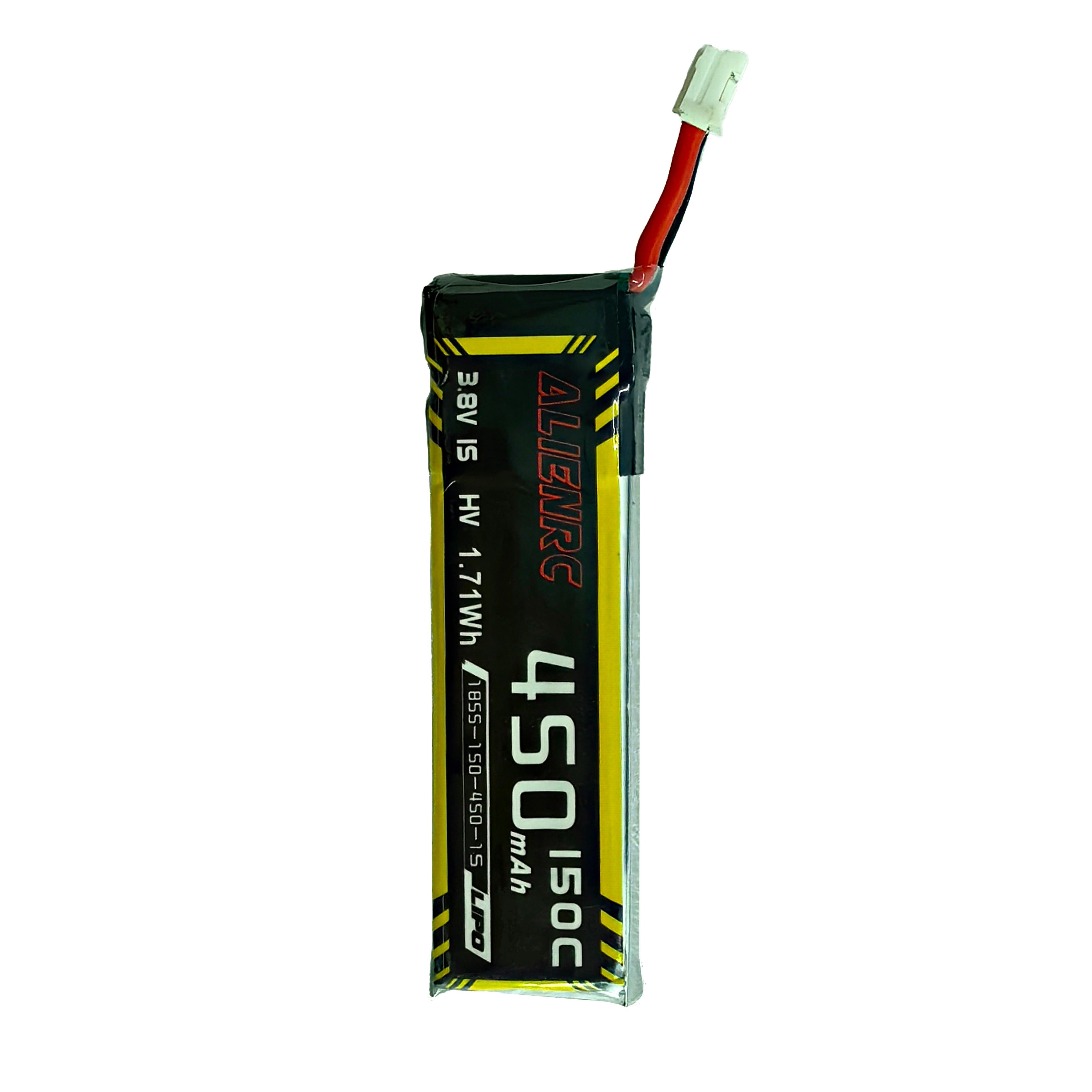 Alien 450mAh 1S 3.8V 150C Battery with PH2.0 Plug(Pack of 4) - Makerfire