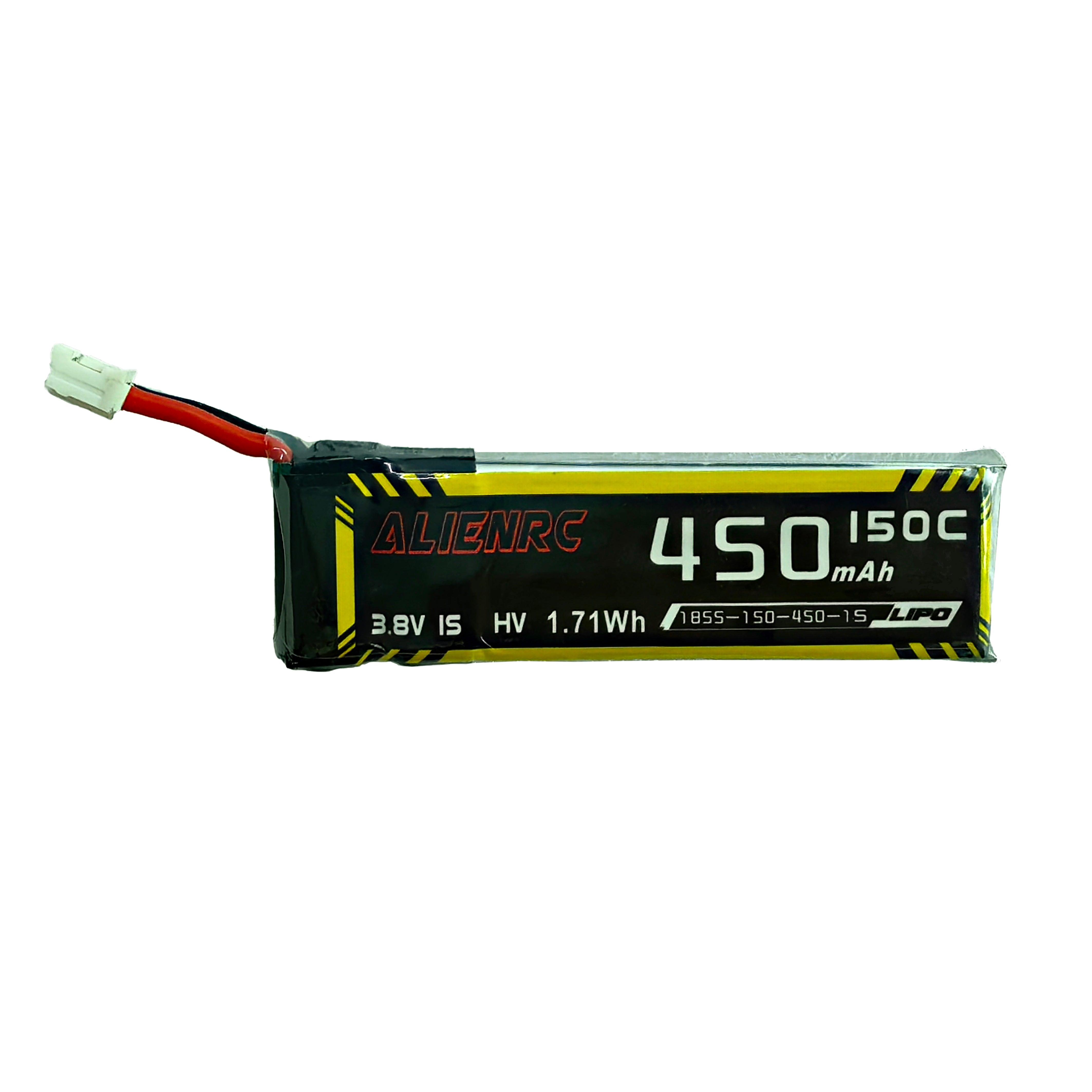 Alien 450mAh 1S 3.8V 150C Battery with PH2.0 Plug(Pack of 4) - Makerfire