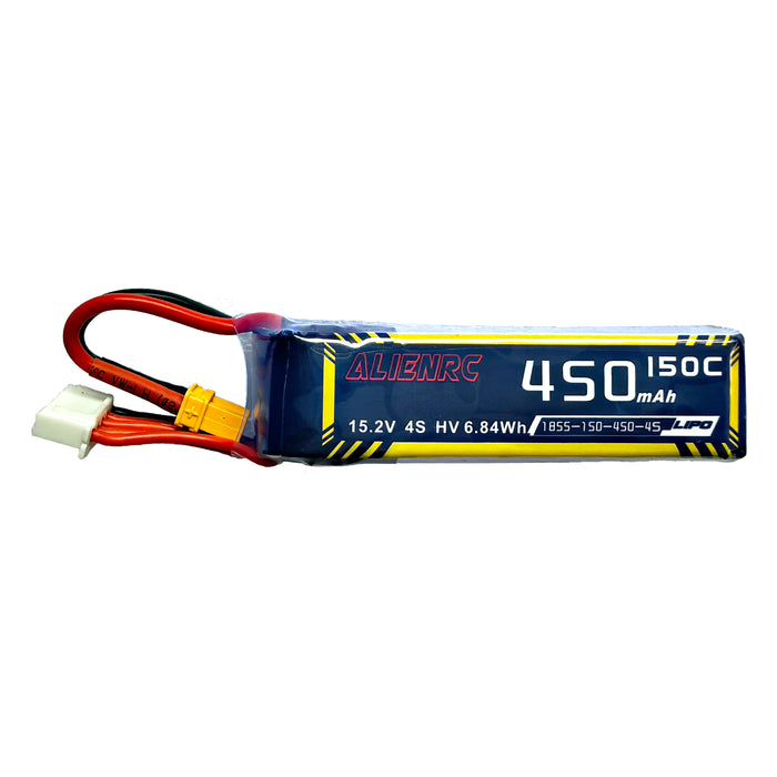 Alien 450mAh 4S 15.2V 150C XT30 Battery with XT30 Plug(Pack of 2) - Makerfire
