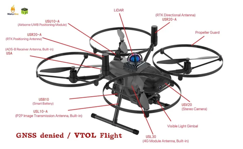 Makerfire UTMSYS XD450 Quadrocopter-Drohnen-Kit