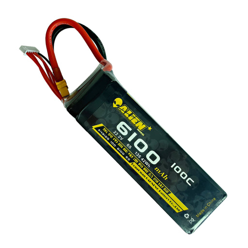 Aline 6100mAh 100C 6S 22.2V Lipo Battery XT90 Plug - Makerfire