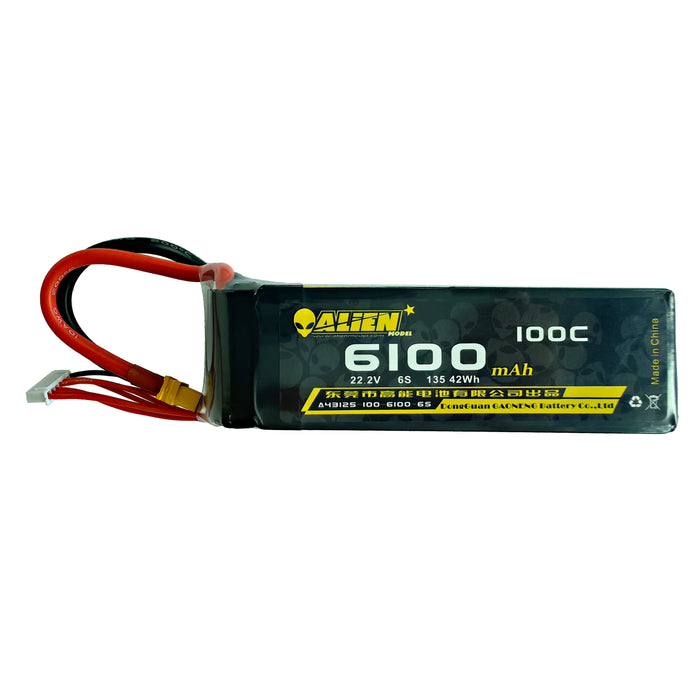 Aline 6100mAh 100C 6S 22.2V Lipo Battery XT90 Plug