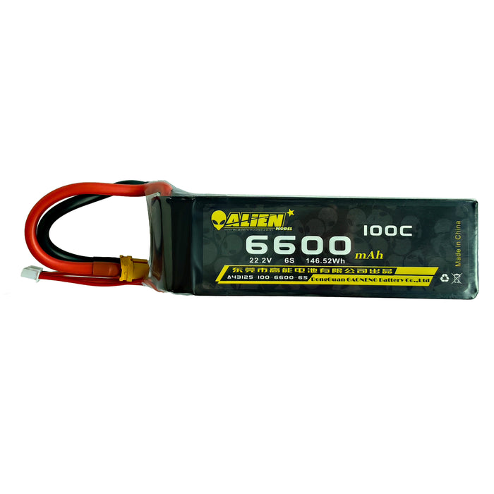 Alien 6600mAh 6S 22.2V 100C Battery with XT60 Plug