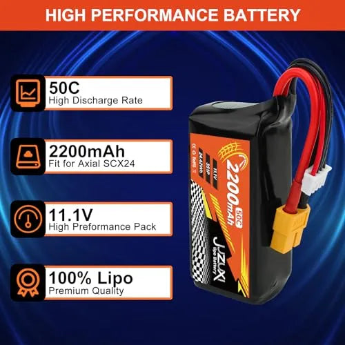 2PCS 11.1Vリポバッテリー2200MAH 3S 3S 50C充電可能リチウムポリマーバッテリーXH XT60コネクタとほとんどのRC CARS飛行機ヘリコプターQuadcopter FPV（2パック）