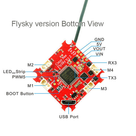Crazybee F3 Flight Controller – Built-in OSD & 4-in-1 ESC (Frsky/Flysky/DSMX)