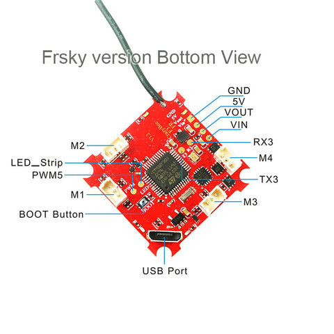 Crazybee F3 Flight Controller – Built-in OSD & 4-in-1 ESC (Frsky/Flysky/DSMX)