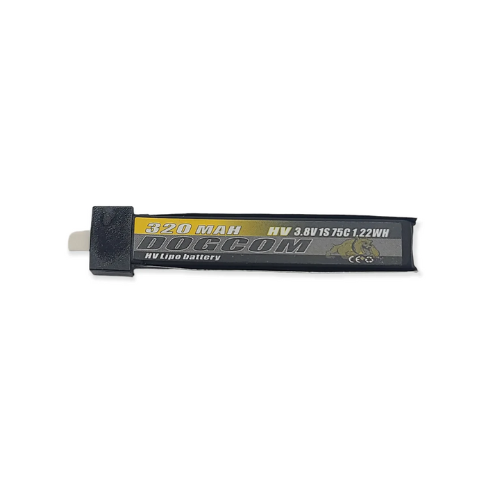 DOGCOM 320mAh 1S 4.35V HV 75C LiPo Battery - BT2.0 (Pack of 5) - Makerfire