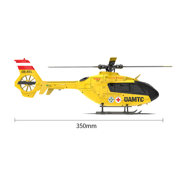 Yuxiang F06 EC135 Flybarless 1:36th Scale Eurocopter 6-Axis Simulation RC Helicopter with New Yellow Fuselage - Makerfire