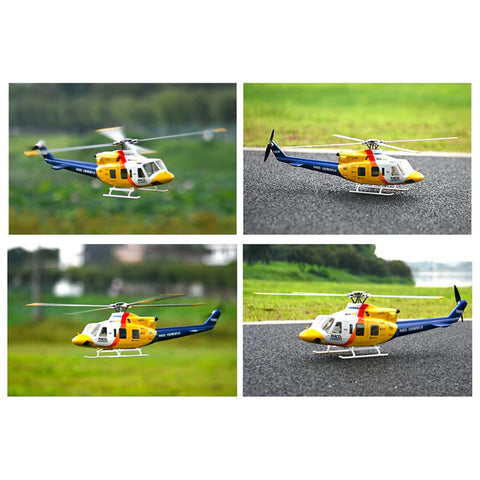 FLY WING Bell-412 V4 470 Class RC Helicopter – 2.4G 6CH Brushless Military Rescue RTF